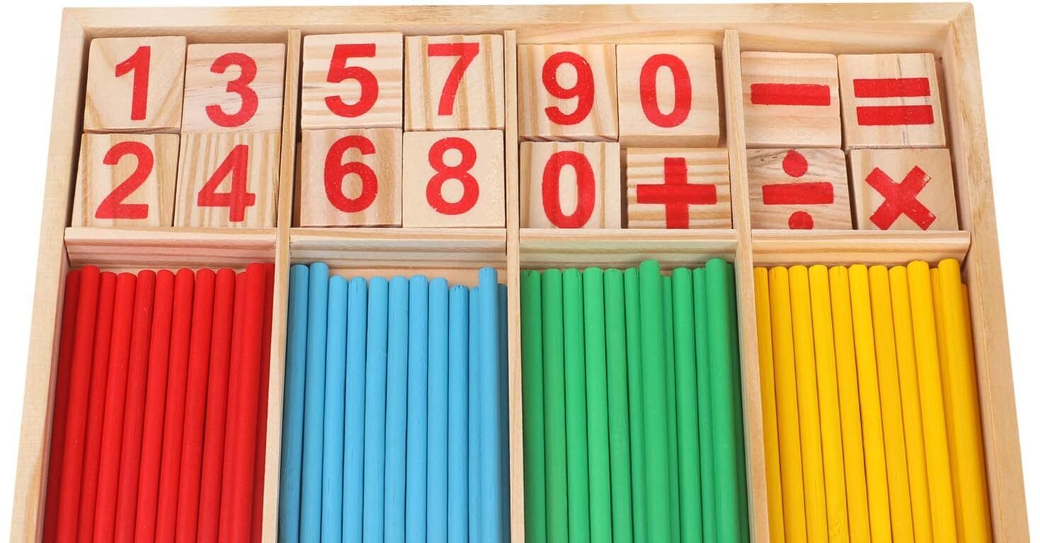 Camelize Wood Toy Counting Rods: A Must-Have Educational Toy for Young Minds 1 Camelize Wood Toy Counting Rods