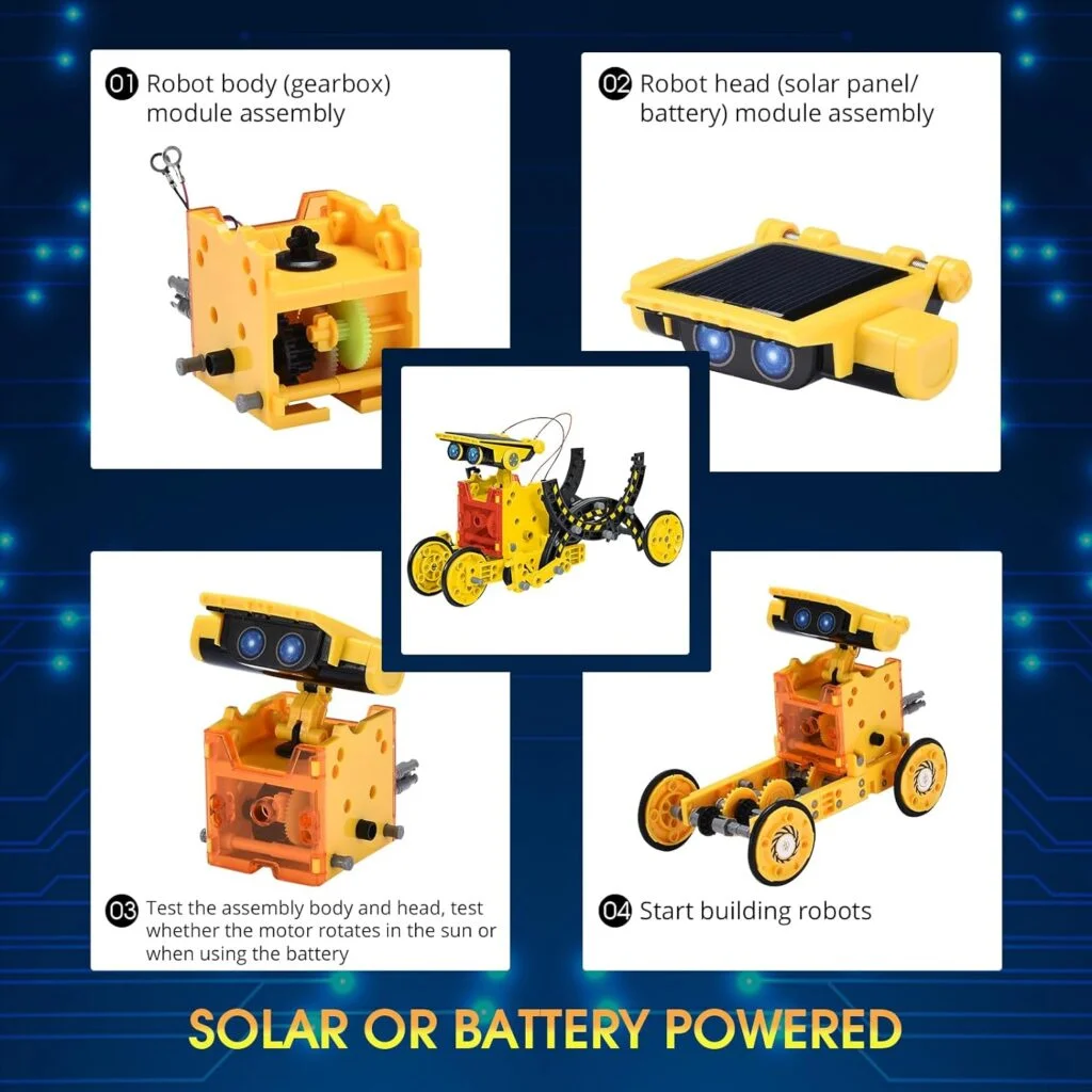 OMWay 12-in-1 Solar Robot: The Ultimate STEM Toy for Budding Engineers 5 71vLen8N2rL. AC SL1500
